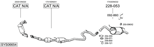 Sistema de gases de escape Toyota YARIS