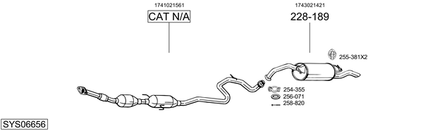 Sistema de gases de escape Toyota YARIS VERSO