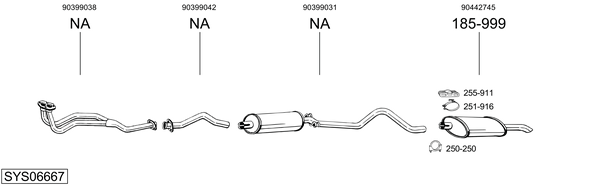 Sistema de gases de escape Vauxhall ASTRA Mk II Hatchback