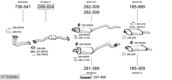 Sistema de gases de escape Vauxhall ASTRA Mk III Hatchback