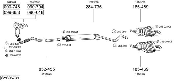 Sistema de gases de escape Vauxhall ASTRA Mk V