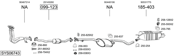 Sistema de gases de escape Vauxhall CALIBRA