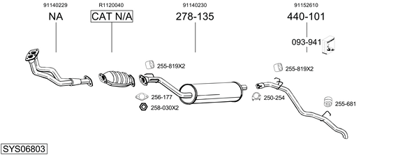 Sistema de gases de escape Vauxhall FRONTERA Mk I
