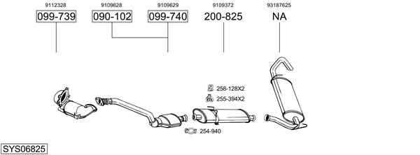 Sistema de gases de escape Vauxhall MOVANO Mk I Van