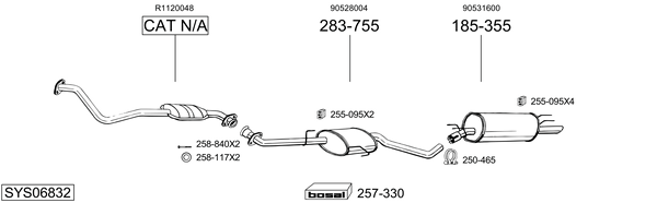 Sistema de gases de escape Vauxhall OMEGA Saloon