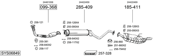 Sistema de gases de escape Vauxhall VECTRA Hatchback