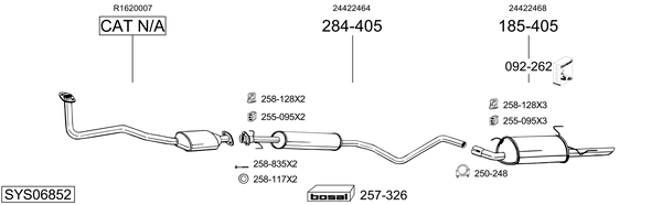 Sistema de gases de escape Vauxhall VECTRA Hatchback