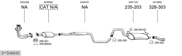 Sistema de gases de escape Volvo 460