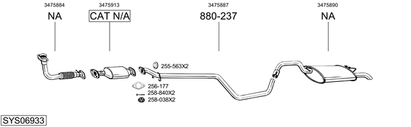 Sistema de gases de escape Volvo 460