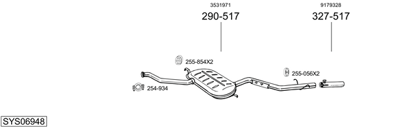 Sistema de gases de escape Volvo 850