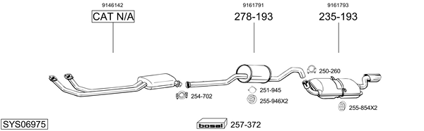 Sistema de gases de escape Volvo 960 II
