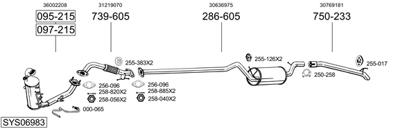 Sistema de gases de escape Volvo C30