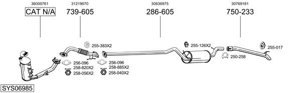 Sistema de gases de escape Volvo C30