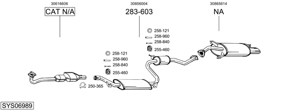 Sistema de gases de escape Volvo S40 I