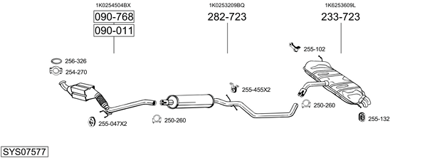 Sistema de gases de escape Vw GOLF PLUS V