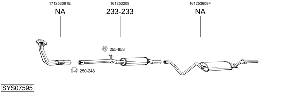 Sistema de gases de escape Vw JETTA I