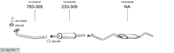 Sistema de gases de escape Vw JETTA II