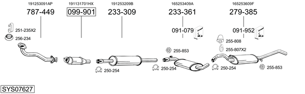 Sistema de gases de escape Vw JETTA II