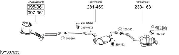 Sistema de gases de escape Vw JETTA III