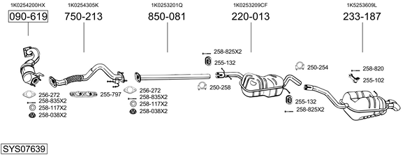 Sistema de gases de escape Vw JETTA III