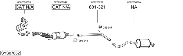 Sistema de gases de escape Vw LUPO I