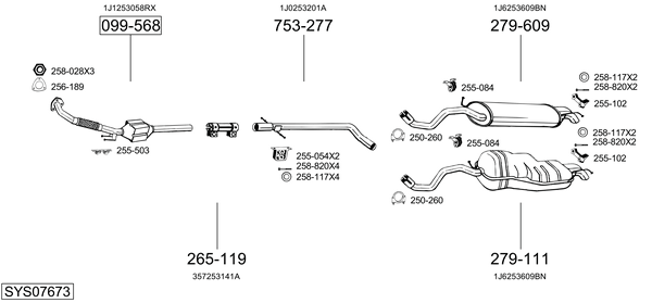 Sistema de gases de escape Vw NEW BEETLE