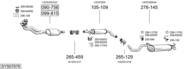 Sistema de gases de escape Vw NEW BEETLE