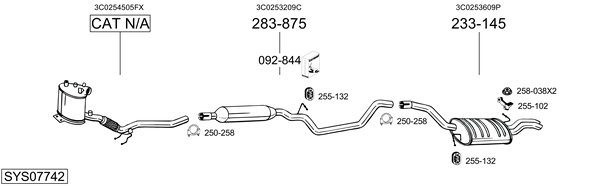 Sistema de gases de escape Vw PASSAT B6