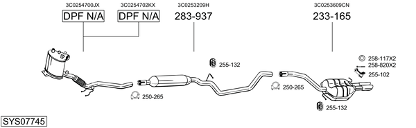 Sistema de gases de escape Vw PASSAT B6