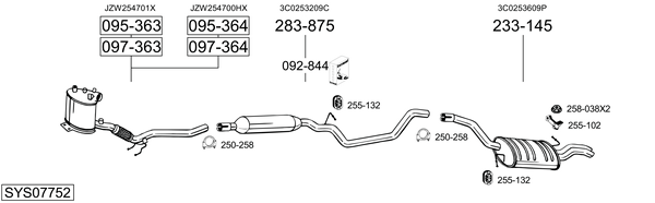 Sistema de gases de escape Vw PASSAT CC B6