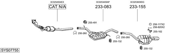 Sistema de gases de escape Vw PASSAT CC B6