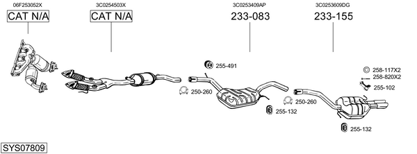 Sistema de gases de escape Vw PASSAT B6 Variant