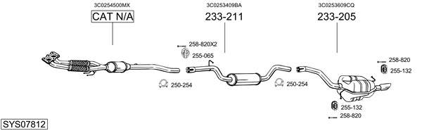 Sistema de gases de escape Vw PASSAT B6 Variant