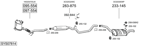 Sistema de gases de escape Vw PASSAT B6 Variant