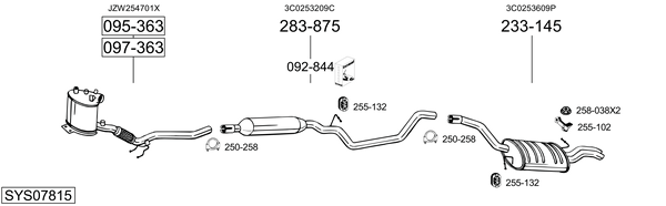 Sistema de gases de escape Vw PASSAT B6 Variant
