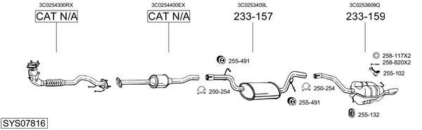 Sistema de gases de escape Vw PASSAT B6 Variant