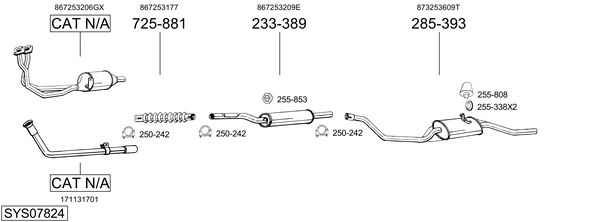 Sistema de gases de escape Vw POLO CLASSIC