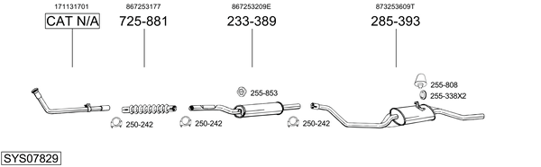 Sistema de gases de escape Vw POLO CLASSIC
