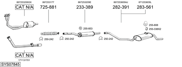 Sistema de gases de escape Vw POLO II