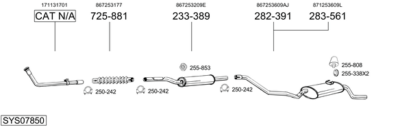 Sistema de gases de escape Vw POLO II
