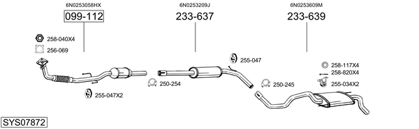Sistema de gases de escape Vw POLO