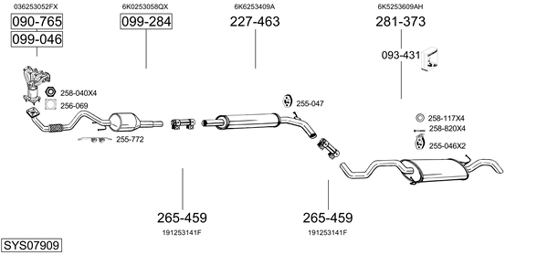 Sistema de gases de escape Vw POLO III CLASSIC