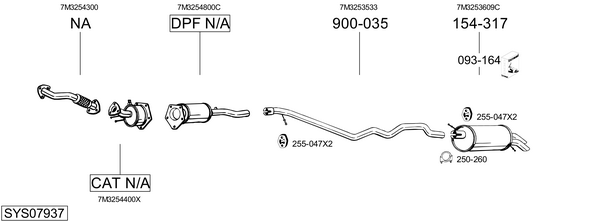 Sistema de gases de escape Vw SHARAN