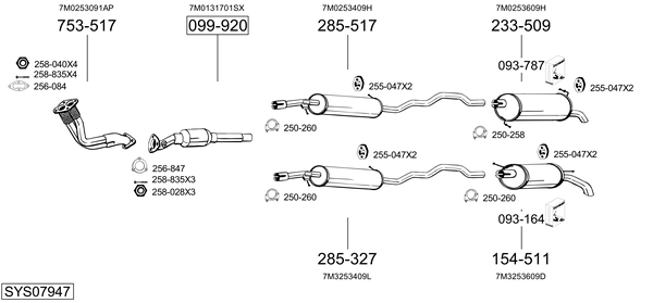 Sistema de gases de escape Vw SHARAN