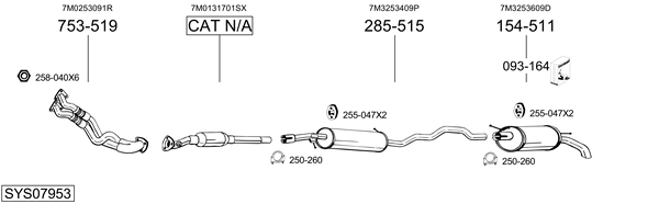 Sistema de gases de escape Vw SHARAN VAN
