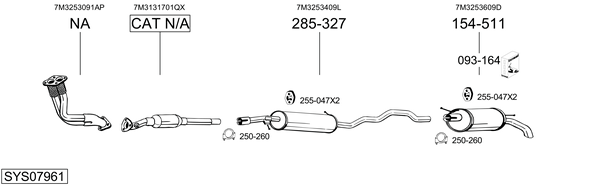 Sistema de gases de escape Vw SHARAN VAN