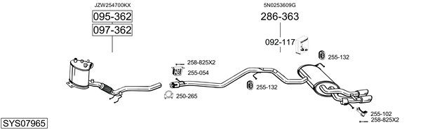 Sistema de gases de escape Vw TIGUAN