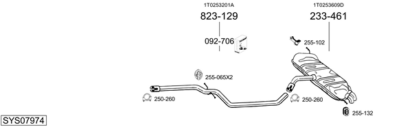 Sistema de gases de escape Vw TOURAN