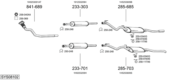 Sistema de gases de escape Vw VENTO