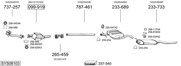 Sistema de gases de escape Vw VENTO